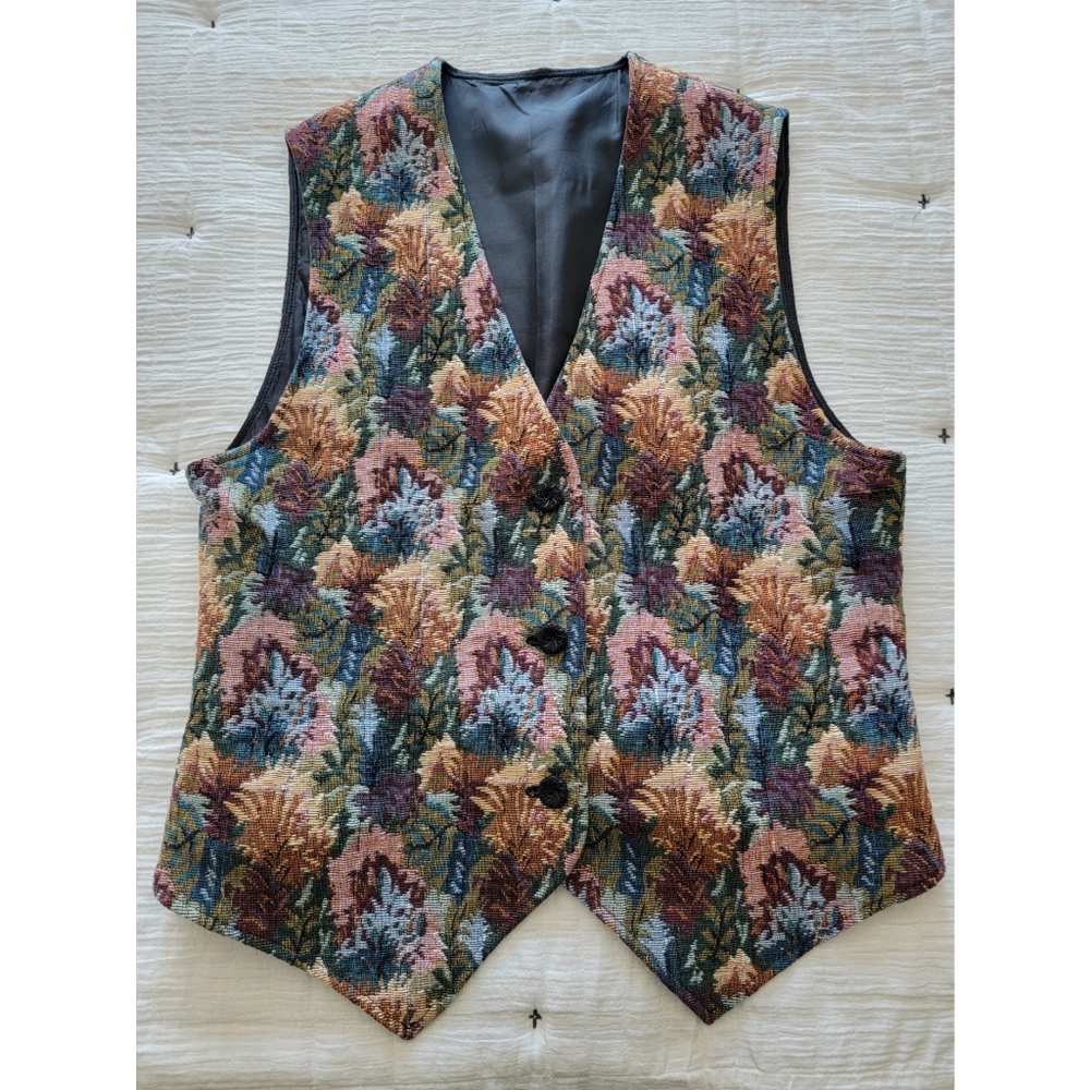 Vintage embroidered vest-best guess size L